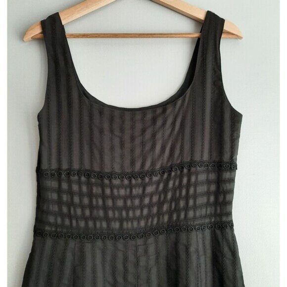 FRANCESCA MAMMOLITI Sleeveless Babydoll Scoop Neck Dress Black Sz 10 - Picture 13 of 16